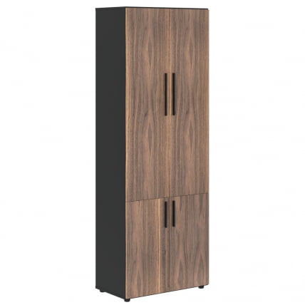 Шкаф с глухими средними и малыми дверьми ВЕЛИОН ВЕНЕЕР ВРХCС 80.3 Американский орех Яшма черная / VELION VENEER VRHCS_0