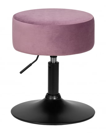 Пуф ДОБРИН ДЭННИ БЛАCК (пудрово-сиреневый велюр (МДЖ9-52)) / DOBRIN DANNY BLACK (MJ9-52))_0