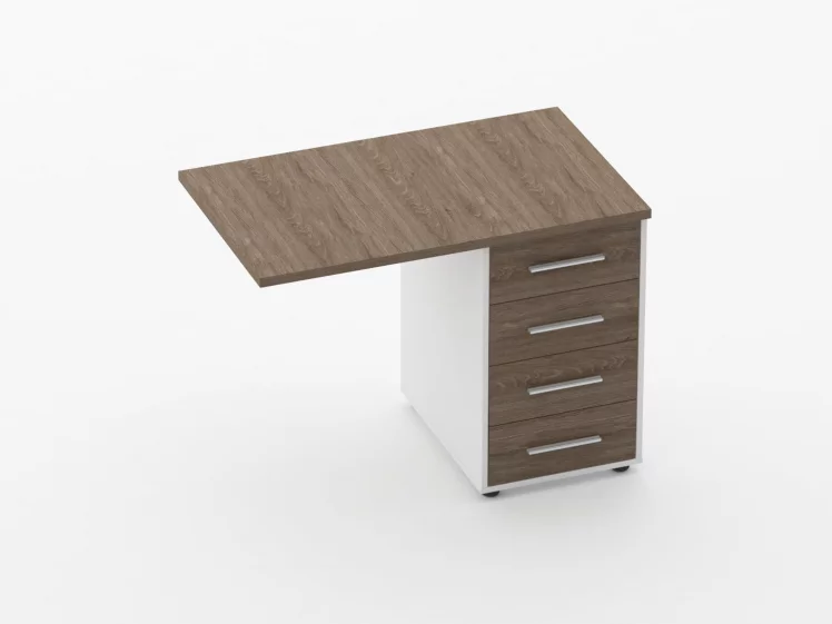 Тумба приставная Дека 9.05.10 Дуб Верцаска/Белый / Deka_0