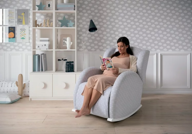 Кресло-качалка Микуна Винг Флор Вхите/Леатхеретте Грей / Micuna Wing Flor White/Leatherette Grey_6