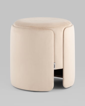 Пуф Такс велюр (молочный) / Taks_1