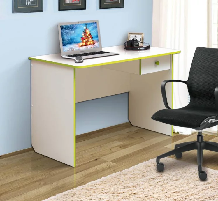 Стол компьютерный №6 Белый/Лайм_0