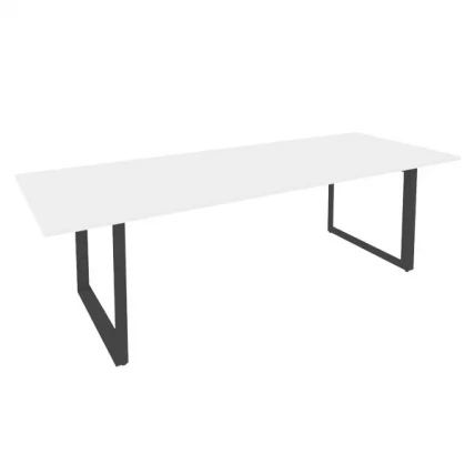 Стол переговорный на О-образном м/к ОНИКС О.МО-ПРГ-25 Белый Бриллиант/Антрацит / ONIX O.MO-PRG-25_0