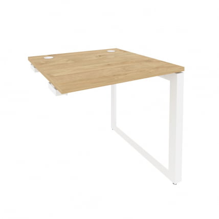 Стол-приставка на О-образном м/к к опорным элементам ОНИКС О.МО-СПР-0.8 Тиквуд Светлый/Белый / ONIX O.MO-SPR-0.8_0