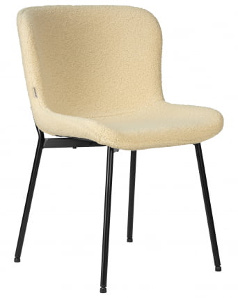 Стул обеденный ДОБРИН МИЛО (черные ножки, кремовый букле (УФ992-02)) / DOBRIN MILO (UF992-02))_0