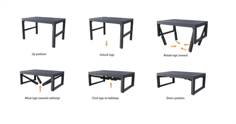 Столик Лйон раттан табле Капучино / Lyon rattan table_2