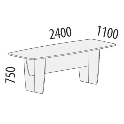 Стол для переговоров Альфа 64.72 Дуб Кронберг_1