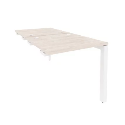 Стол-приставка двойной на П-образном м/к к опорным элем. ОНИКС О.МП-Д.СПР-0.8 Денвер Светлый/Белый / ONIX O.MP-D.SPR-0.8_0