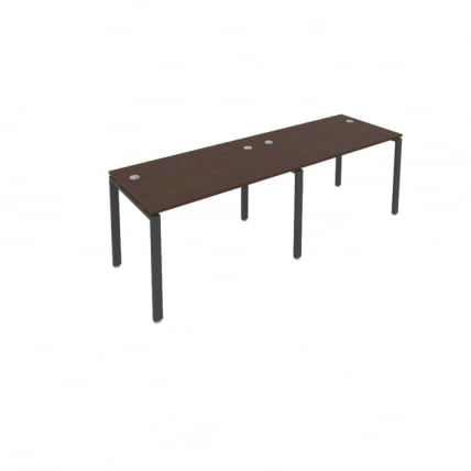 Рабочая станция на 2 раб.места Метал Сйстем Б.СМ-2.2 Венге/Антрацит / Metal System_0