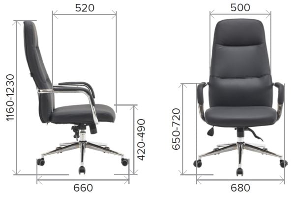 Кресло руководителя Еверпроф Веста Экокожа Черный / Everprof Vesta_5