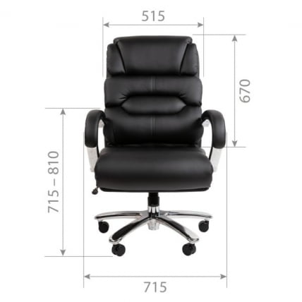 Кресло руководителя CХАИРМАН 409 экокожа Черный / CHAIRMAN_4