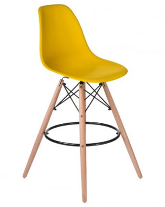 Стул барный ДОБРИН ДСВ БАР (ножки светлый бук, цвет сиденья желтый (Й-01)) 2 шт / DOBRIN DSW BAR (Y-01))_2