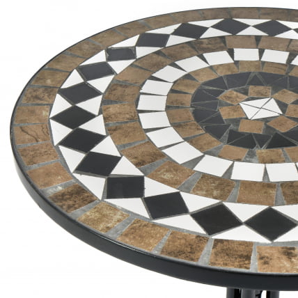 Стол Сеcрет де Маисон РОМЕО (мод. ПЛ08-7451РВ) металл, 60*72см, черный /плитка 