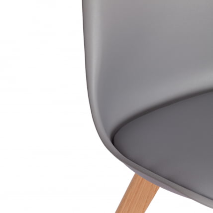 Стул ТУЛИП (мод. 73-1) дерево/пластик/экокожа, 47,5кс55кс80 см, серый / TULIP (mod. 47,5x55x80_6