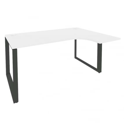 Стол эргономичный правый на О-образном м/к ОНИКС О.МО-СА-4Р Белый Бриллиант/Антрацит / ONIX O.MO-SA-4R_0
