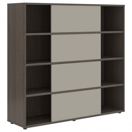 Стеллаж со слайд-дверьми ВЕЛИОН ВМCС 1615 Аметист Дуб Сильвер / VELION VMCS_1