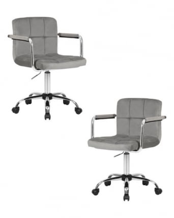 Офисное кресло для персонала ДОБРИН ТЕРРЙ (серый велюр (МДЖ9-75)) 2 шт / DOBRIN TERRY (MJ9-75))_0