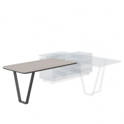 Брифинг-приставка Лине СФ-573415.1 Дуб серый Черный графит / Line_0