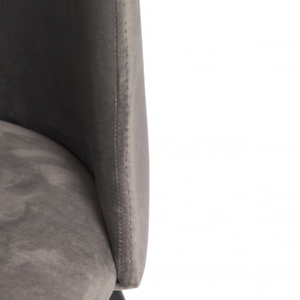 Стул МОНРО (мод. 710) ткань/металл, 56х51х80 см, высота до сиденья 47 см, серый баркхат 26/черный / MONRO (mod. barkhat_6