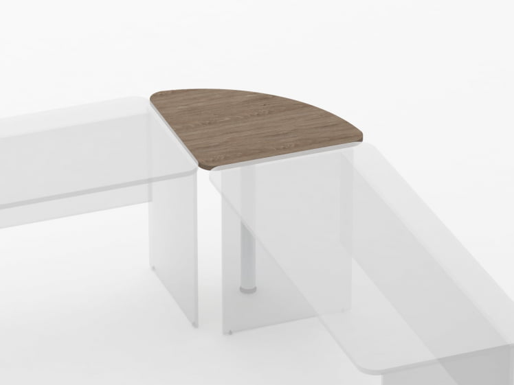 Приставка угловая Глассй 2.16 Дуб Верцаска / Glassy_1