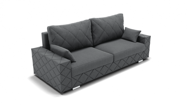 Диван Мартин-1 (ЗР) Цвет фасада: Светло серый; Тип: Прямой; Материал фасада: Металл/Велюр_0