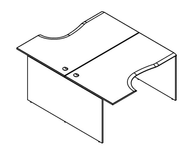 Двухместная рабочая станция В2CЕТ 149.2 Дуб сонома / W2CET_1