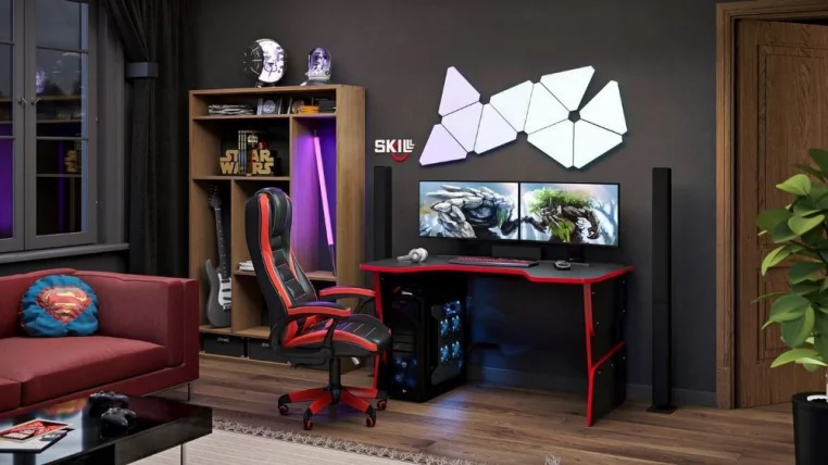 Компьютерный стол СКИЛЛ СТГ 1390 Красный / SKILL STG_3