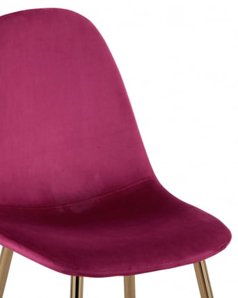 Стул Валенсия велюр золотые ножки Бордо_6
