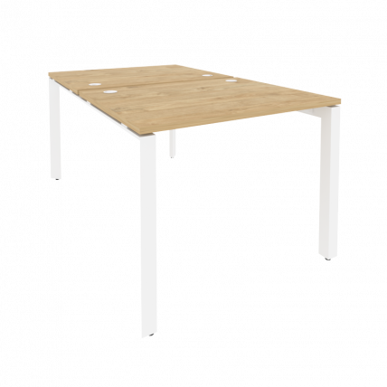 Рабочая станция на П-образном м/к ОНИКС О.МП-Д.РС-2.1.8 Тиквуд Светлый/Белый / ONIX O.MP-D.RS-2.1.8_0