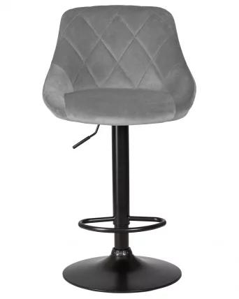 Стул барный ДОБРИН ЛОГАН БЛАCК Серый велюр МДЖ9-75 / DOBRIN LOGAN BLACK MJ9-75_5