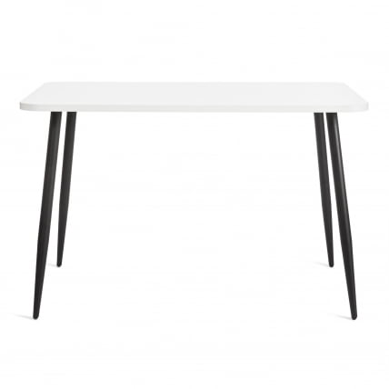 Стол ПЛУТО ЛДСП/металл, 120кс80кс77 см, Белый/Черный / PLUTO 120x80x77_1