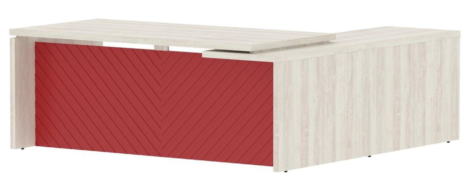 Стол руководителя левый Торр ЛУКС ТЛCТ 2020 Л Сосна Эдмонд Красный / Torr LUX TLCT L_0