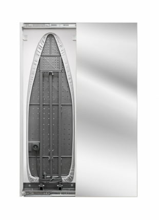 Шкаф со встроенной гладильной доской Ирон Слим (правый, купе) Беленый дуб / Iron Slim_0