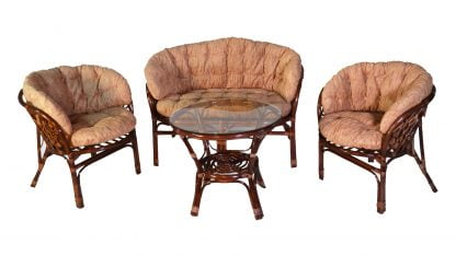 Комплект Багама с диваном, подушки светлые полные Бахама11 миндаль матовый / Bahama11_0