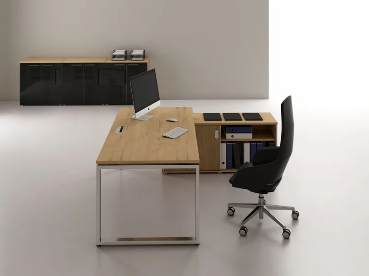 Шкаф низкий со стеклом ГЛОСС ЛИНЕ 9НШ.023.4 Теаквоод / GLOSS LINE Teakwood_1