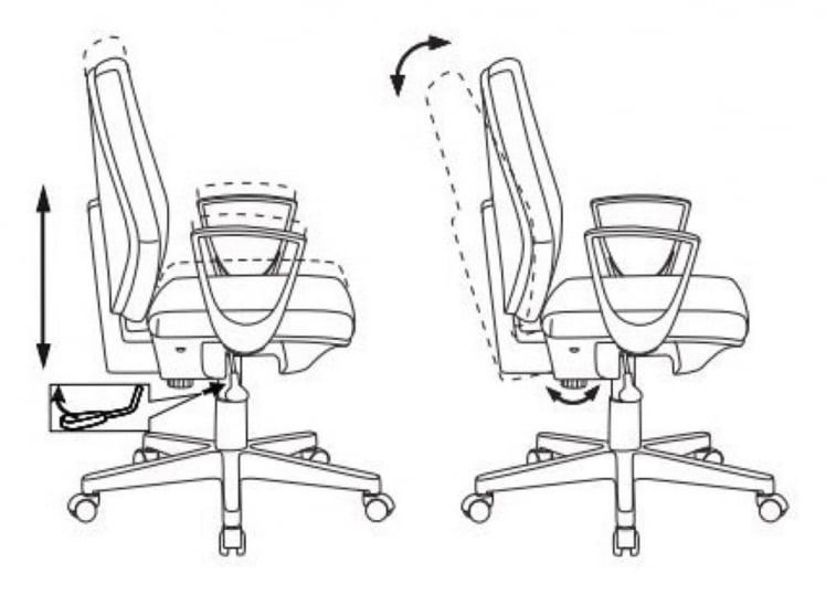 Кресло для оператора Бюрократ CХ-545 Черный 38-418 / CH-545_6