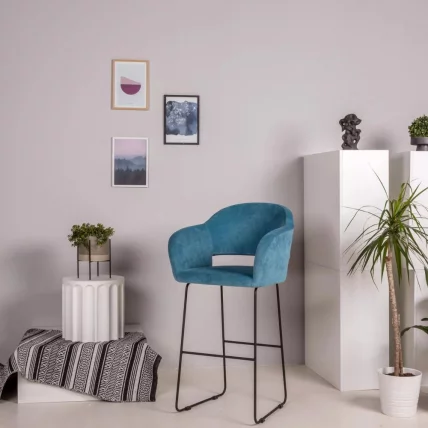 Стул барный Оскар (Б) Блю/ЛинкЗолот / Oscar_4