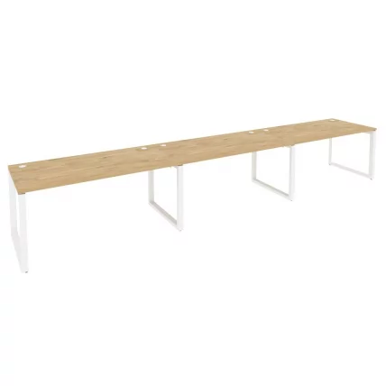 Рабочая станция на О-образном м/к ОНИКС О.МО-РС-3.4.8 Тиквуд Светлый/Белый / ONIX O.MO-RS-3.4.8_0