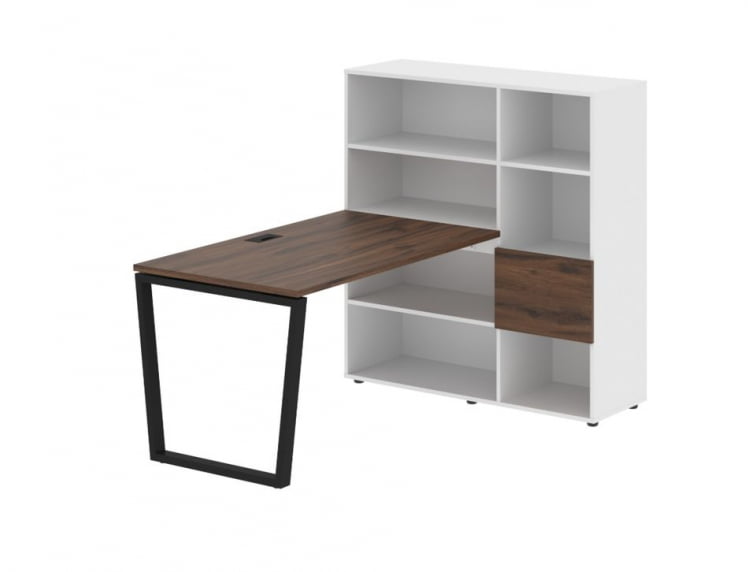 Рабочая станция ЕДИС ЕВРСТ 1213 Дуб Денвер темный Черный Белый / EDIS EVRST_0