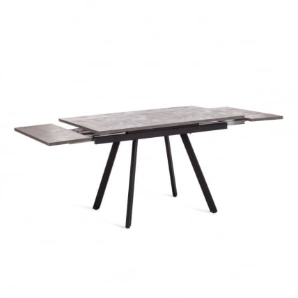 Стол ВИГО ЛДСП/ХПЛ/металл, 120 кс 80 кс 30 х 30 х 75 см, Мрамор черный/черный / VIGO ЛДСП/HPL/металл, x x_2