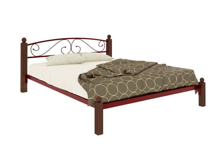 Кровать Вероника Лукс 1200х1900 Красная / Lux_0