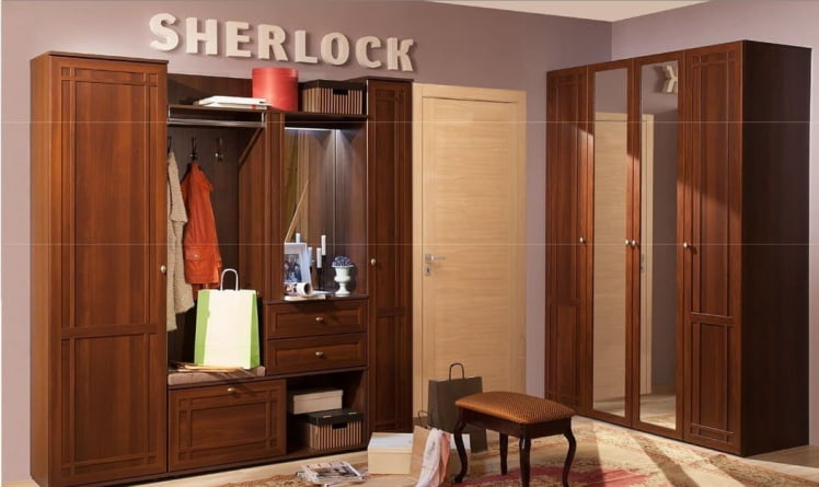 Корпус шкафа для обуви Шерлоcк 73 Орех шоколадный / Sherlock_1