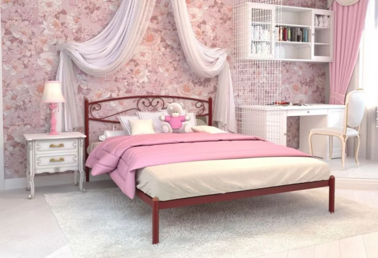 Кровать Каролина 1800х2000 Красная_1