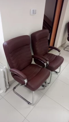 Кресло для посетителей Еверпроф Орион CФ Экокожа Коричневый / Everprof Orion CF_8