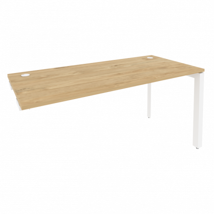 Стол-приставка на П-образном м/к к опорным элементам ОНИКС О.МП-СПР-4.7 Тиквуд Светлый/Белый / ONIX O.MP-SPR-4.7_0