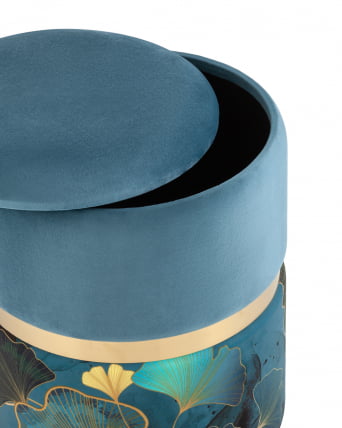 Пуф Кэрри с ящиком велюр Гингко без ножек / Gingko_1