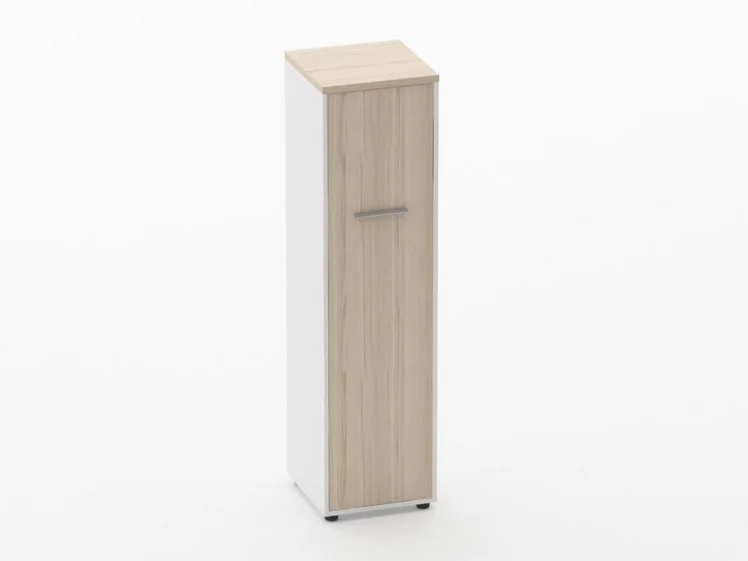 Шкаф 3 узкий закрытый, 1 дверь Дека 10.16.14Л Туя/Белый / Deka_0