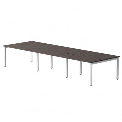 Бенч-система на 6 мест на металлокаркасе, опоры 90 гр Еверпроф ЕВО 254С219 Дуб Пасадена Белый / Everprof EVO 254S219_0