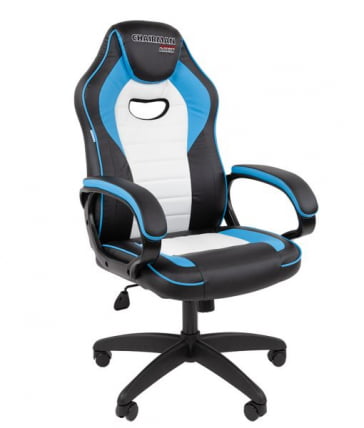 Кресло геймерское CХАИРМАН ДРАЙВ (ГАМЕ) 16 черный/голубой/белый / CHAIRMAN (GAME)_0