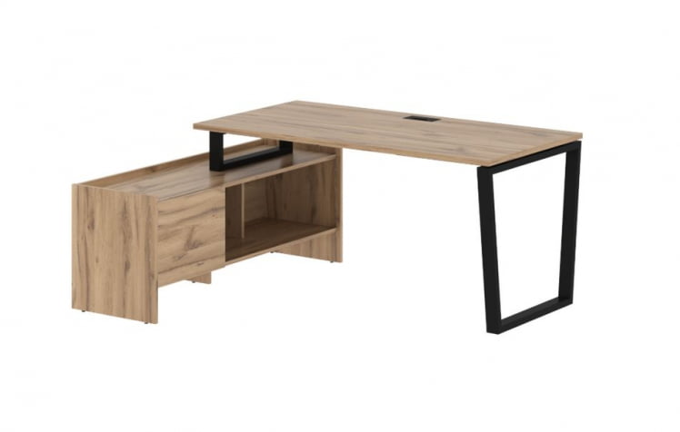 Стол с тумбой ЕДИС ЕВCТ 17814 Дуб Денвер светлый Черный / EDIS EVCT_0